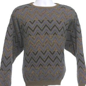 Vintage Pronto Uomo Sweater Vaporwave Retro Sz XL